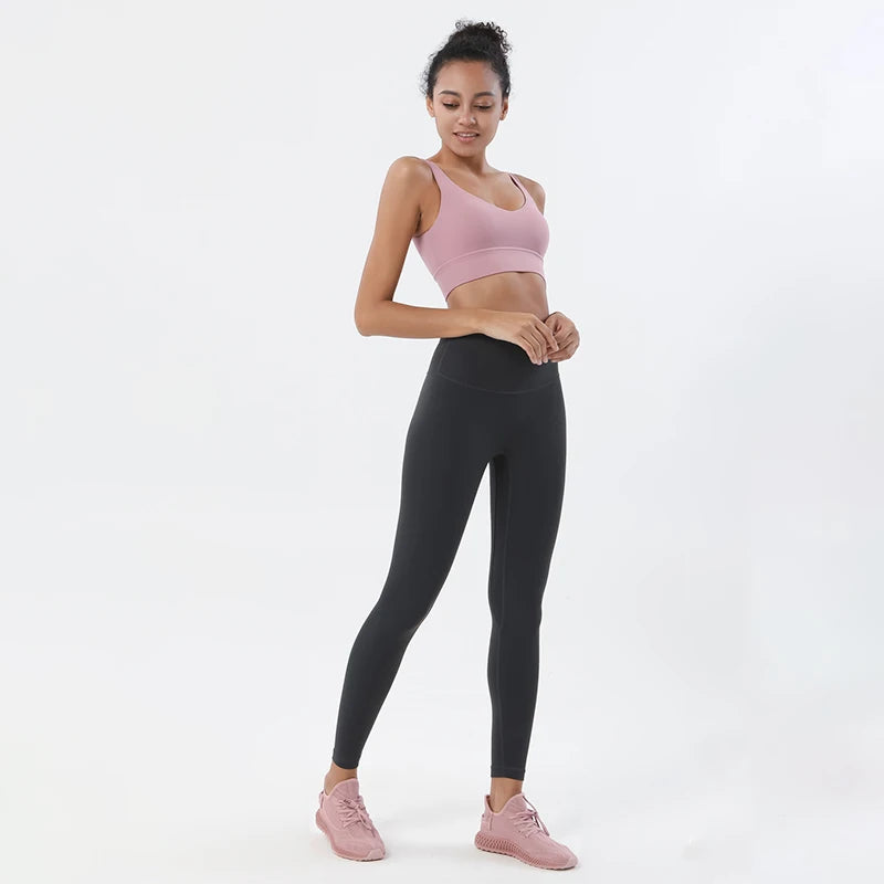 SOISOU Nylon Tracksuits Women's Yoga Set Sports Suit Gym Fitness Bra Leggings Women Lounge Wear Crop Tops Sexy 18 Colors