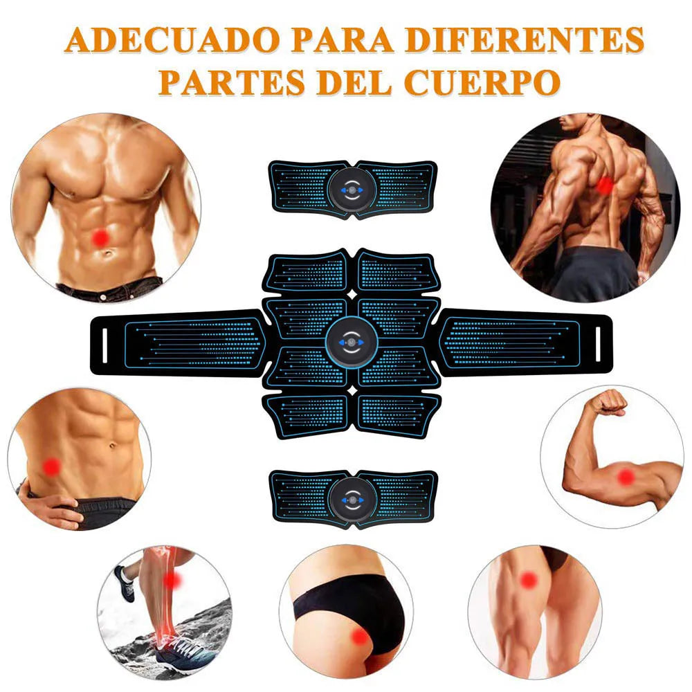 EMS Abdominal Belt Electrostimulation ABS Muscle Stimulator Hip Muscular Trainer Toner Home Gym Fitness Equipment Women Men