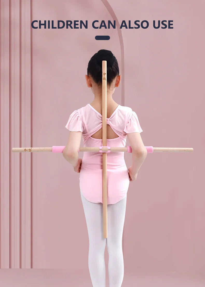 Back Posture Corrector Wooden Yoga Stick Support For Office Gym Home Back Strecher Bodybuilding Open Shoulder Tools XA208L