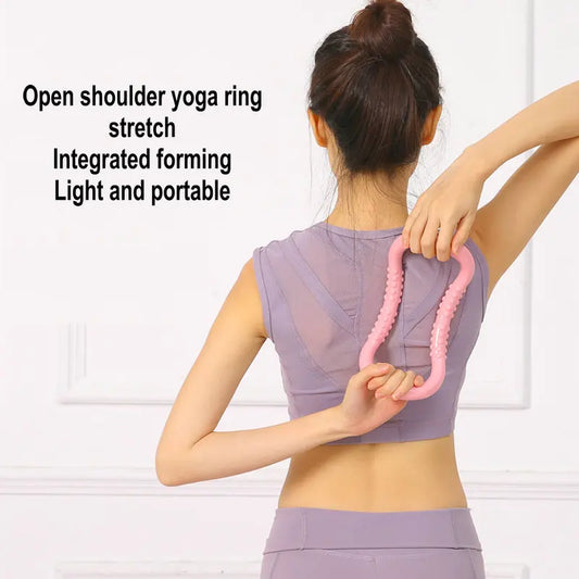 Massage Point Crystal Yoga Ring Fitness Fascia Stretch Relaxation Ring Pilates Open Back Open Shoulder Yoga Puller