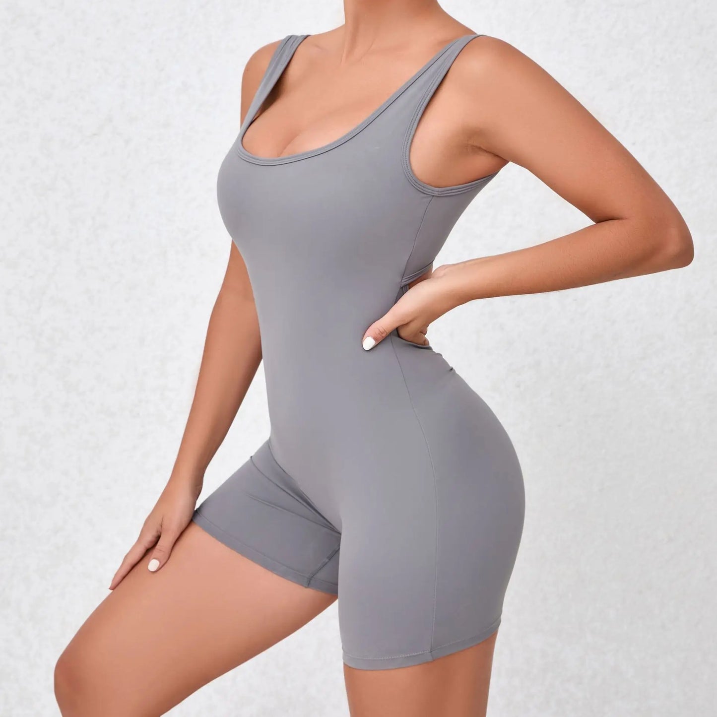 Women V Back One-Piece Suit Scrunch Sports Jumpsuit Women Gym Rompers Female Quick-Drying Yoga Clothing Fitness Sexy Bodysuits