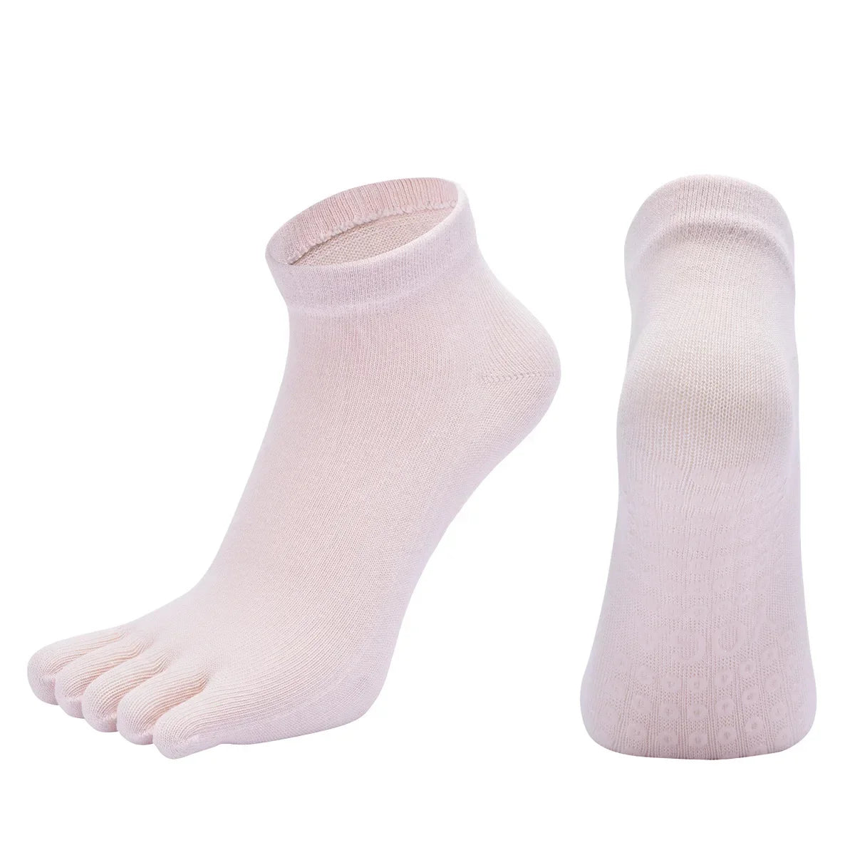 Combed Cotton Five Finger Yoga Socks for Women Silicone Anti Slip Professional Pilates Socks Indoor Dance Fitness Sports Socks