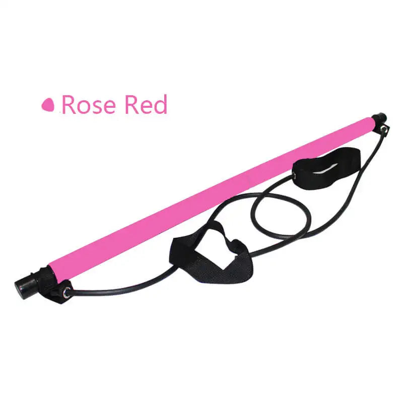 Yoga Equipment Back Trainer Workout Pull Rods Pilates Abdominal Resistance Exercise Stick Toning Fitness Rope Puller Women Gym