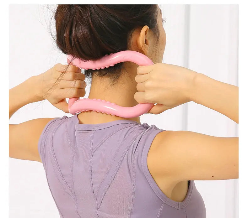 Massage Point Crystal Yoga Ring Fitness Fascia Stretch Relaxation Ring Pilates Open Back Open Shoulder Yoga Puller