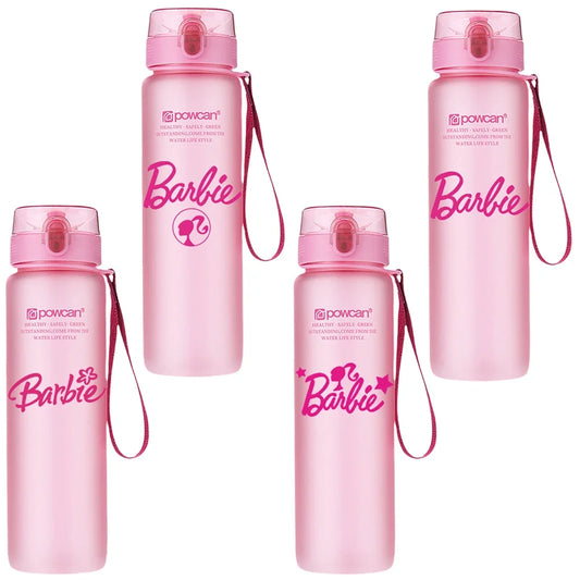 Cartoon Barbie Water Cup Large Capacity Frosted Plastic Cups Outdoor Portable Sports Fitness Plastic Water Bottle Gift 560ML