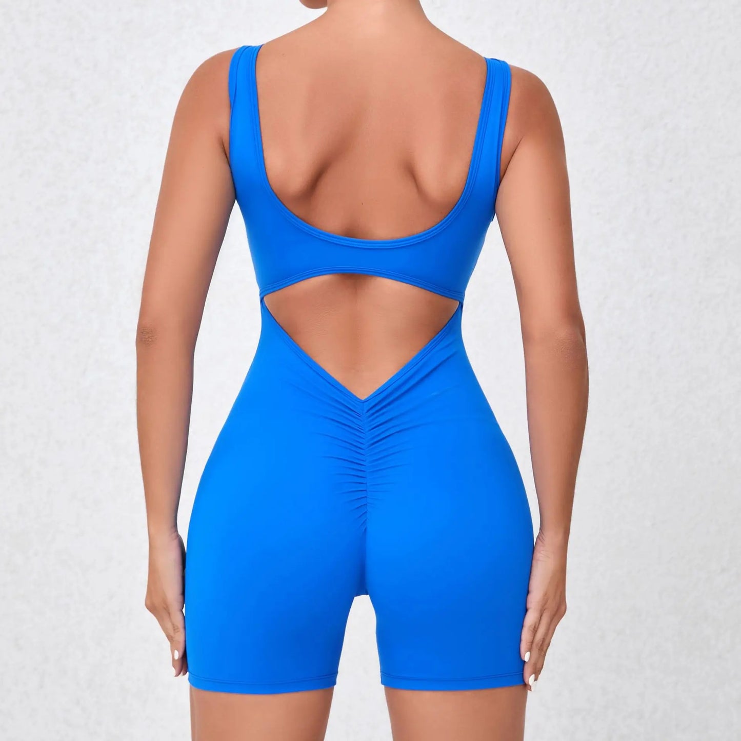 Women V Back One-Piece Suit Scrunch Sports Jumpsuit Women Gym Rompers Female Quick-Drying Yoga Clothing Fitness Sexy Bodysuits