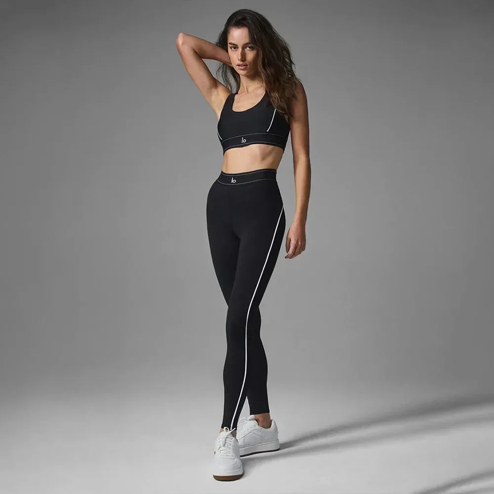 LO Airlift Suit Up Bra High-Waist Suit Up Legging Yoga Sets Workout Women Gym Suits Ribbed Crop Tank Shorts Outfits Fitness