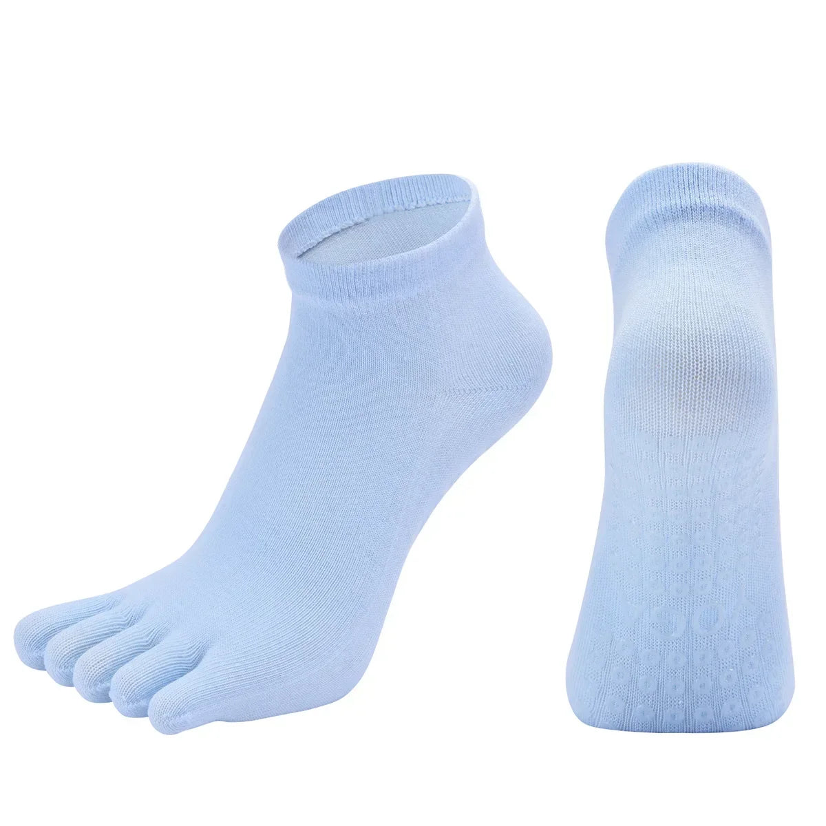 Combed Cotton Five Finger Yoga Socks for Women Silicone Anti Slip Professional Pilates Socks Indoor Dance Fitness Sports Socks