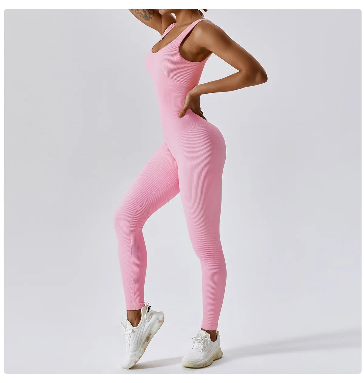 Spring Seamless One-Piece Yoga Suit Dance Belly Tightening Fitness Workout Set Stretch Bodysuit Gym Clothes Push Up Sportswear